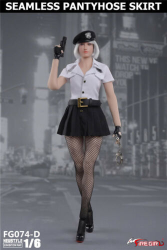 1/6 Frau Polizei Basketball Rock Strumpfhose Strümpfe Uniform für 12 Zoll Actionfigur - Bild 3 von 17