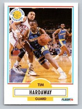 1990-91 Fleer #63 Tim Hardaway RC Rookie Golden State Warriors