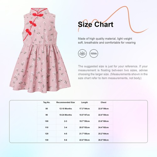 Baby Mädchen Kleider A-Linie Kleid Sommerkleid ärmellose Kleidung bequem weich - Bild 24 von 29