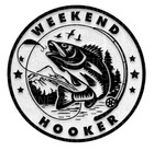Fishing (Weekend Hooker) 4" Vinyl Decal Car Window Bottle Cup Cooler Skateboard