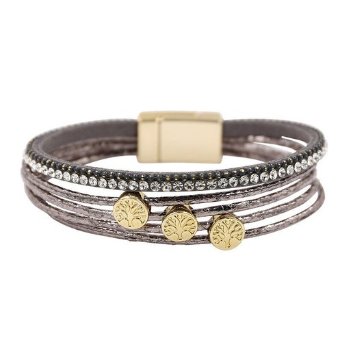 Women Tree Of Life Bracelet Multilayer Leather Bangles Wide Wrap Bracelets 1Pcs - Picture 14 of 20
