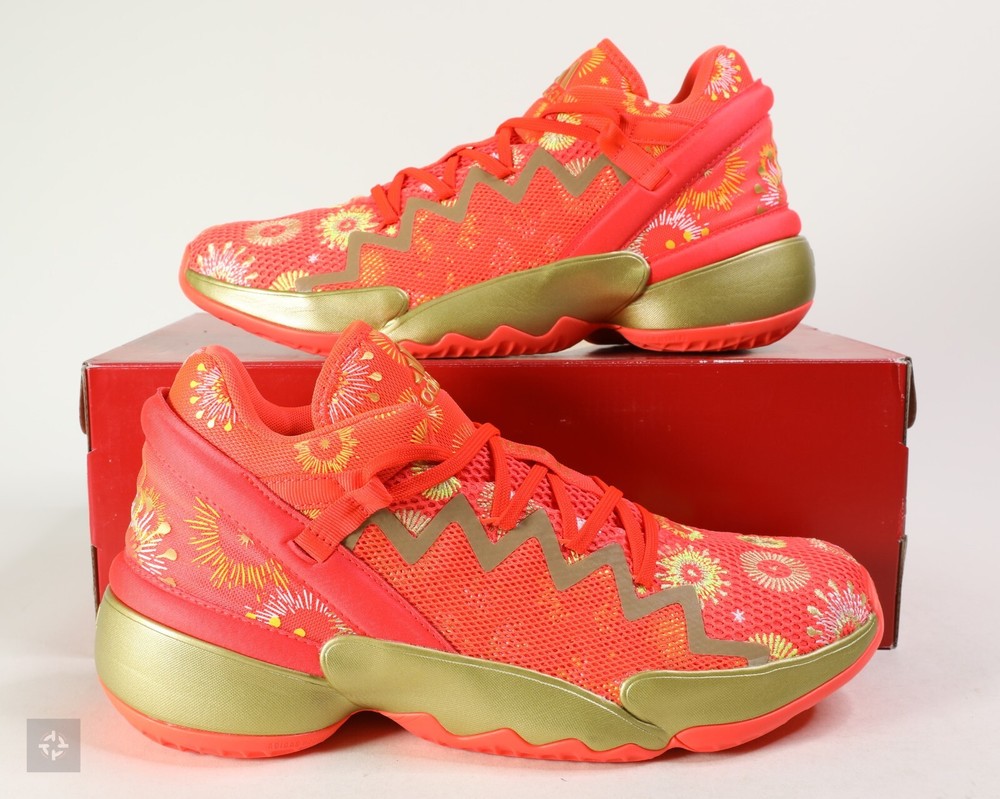 Adidas D.O.N Issue 2 GCA 'Explosives' Red Gold Shoes Men's Size 9.5-10 (FX7425)
