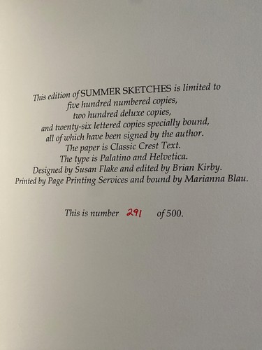 SUMMER SKETCHES Dan Simmons SIGNED Hardcover FIRST Limited Lord John 1992 VGC - Picture 3 of 11