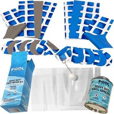 Kit de parches de reparación de vinilo Pool Above con 4 oz. Pegamento | Funciona bajo el agua | Incluye
