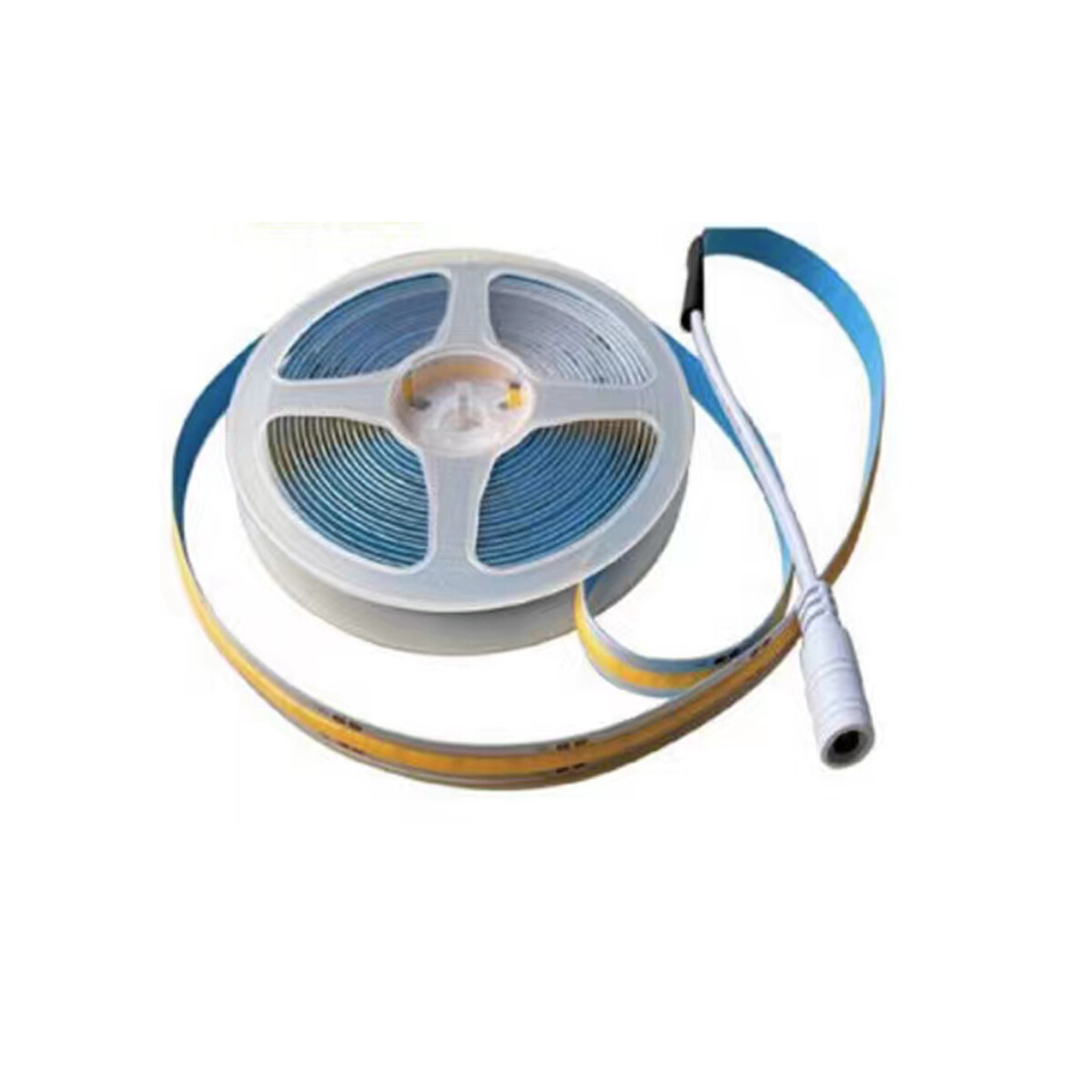 STRISCIA COB LED ADESIVA 5M LUCE BLU 40W TAGLIABILE FLESSIBILE COB320 12V - Foto 3