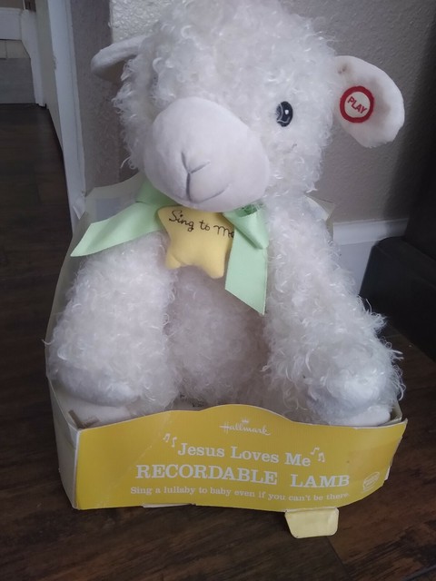 stuffed lamb that sings jesus loves me