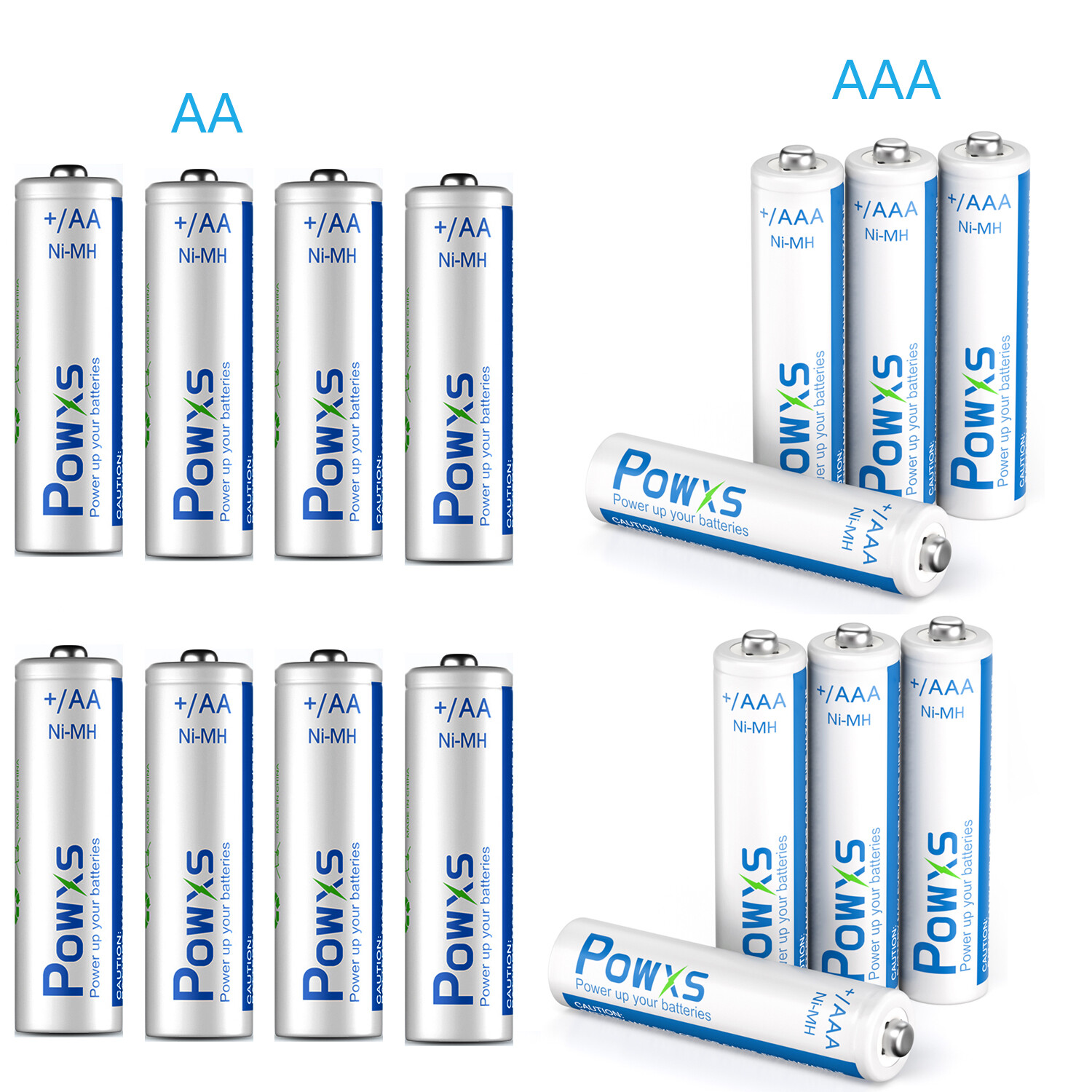 Lot Rechargeable Batteries AA 800mAh AAA 2300mah  Lot  NI-MH 1.2V For LED Torch-image
