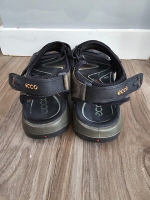 ecco receptor sandals Men Size 46 US 12.5 Leather Upper Walking Comfort ECCO Yucatan Walking Sandals Comfort Receptor Black Brown  main image 2