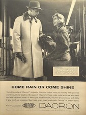 Du Pont Dacron Coats Vintage Print Ad 1958
