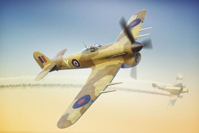 Brengun BRP72039 - 1/72 Typhoon Mk Ib Car Doors-Desert and Luftwaffe Trials New