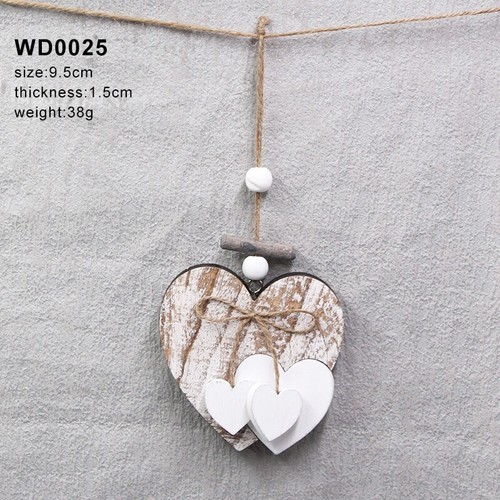 New Style Wooden Heart Hanging Wall Plaque Décor Gift Room Home Wood Love Décor - Picture 3 of 12