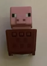 Minecraft Mini-Figure Series #7 1" Pig Rolling Minecart Figure Mojang Mattel