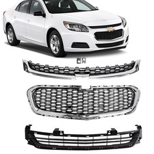 Fits 2014-2016 Chevrolet Malibu Front Upper Center Lower Grille Grill Set 3pcs Fits 2014-2016 Chevrolet Malibu Front Upper Center Lower Grille Grill Set 3pcs