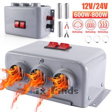 800W Electric Car Heater 3Hole 12/24V DC Heating Fan Defogger Defroster Demister