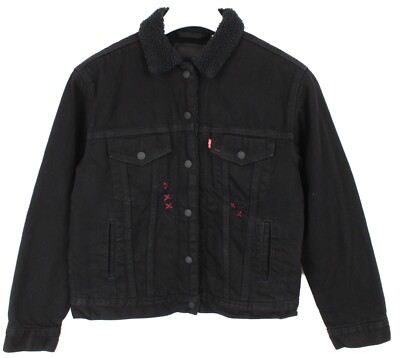 Levi's Premium Big E Jacket Women's M Refurbished Stitch Patch Sherpa