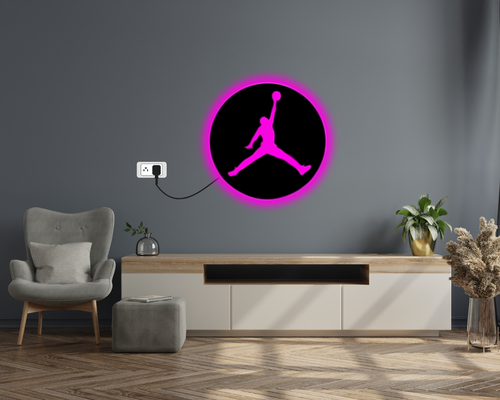 LED Sign, jordan Lighted Wall Sticker, Home Decor (12x12) - Picture 3 of 5