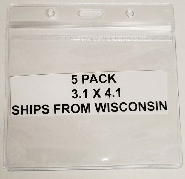 5 4X3 ID Card Holder Protector Waterproof Zip Enclosure Zippered X Large 5 4X3 ID Card Holder Protector Waterproof Zip Enclosure Zippered X Large