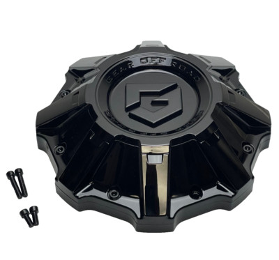 #Gear Off Road Gloss Black/Matte Black Logo Wheel Center Cap C-906-D 23021