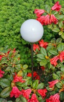 Rosenkugel 10 Cm Edelstahl Weiß Poliert Mit Stab 80 Cm Gartenstecker Beetstecker