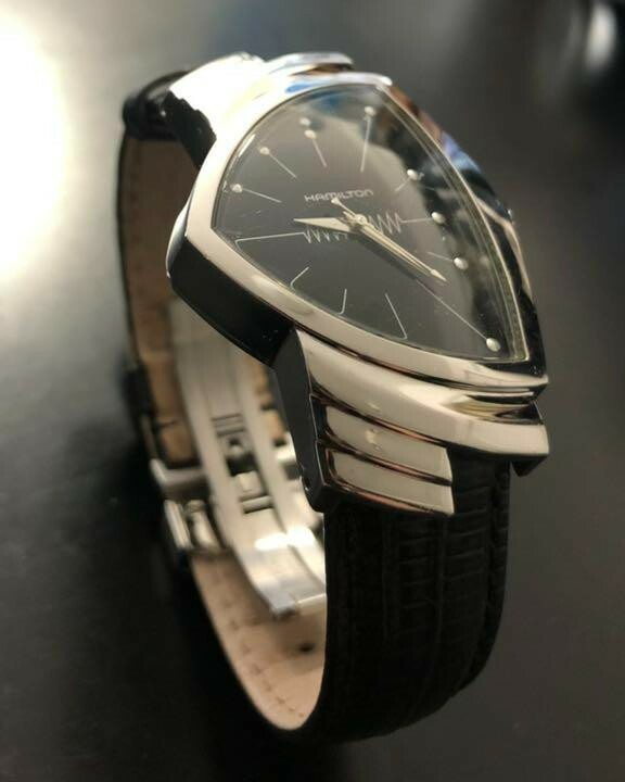 人気品！ HAMILTON VENTURA H244110 ブラック シルバー HAMILTON VENTURA H244110 Quartz Watch Black Silver Used | eBay