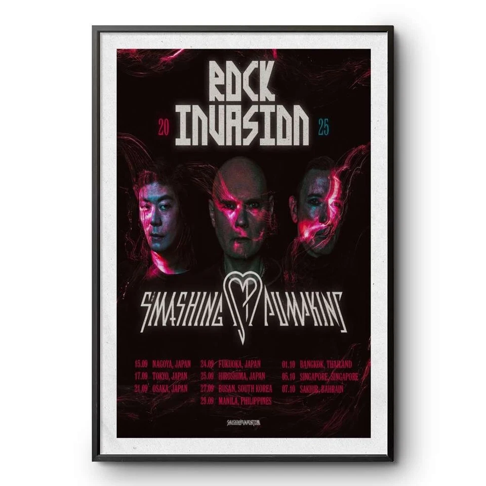Smashing Pumpkin Rock Invasion Tour 2025 Poster - Wall Decor - Image 2 of 4