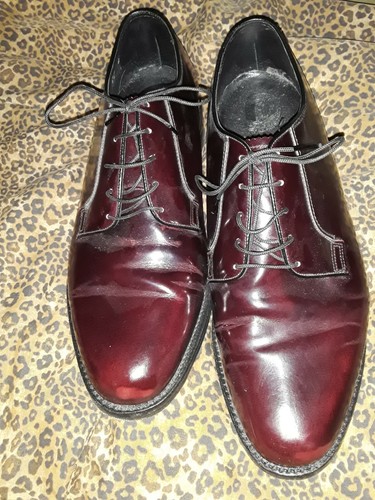 Wine Leather Oxford Dress Shoes 