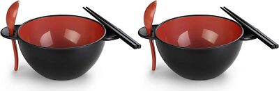 Ozeri Earth Ramen Bowl 6-Piece Set [COLORS], Made from Plant & Natural Materials