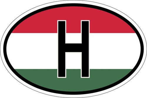 Aufkleber Oval Oval Flagge Code Land H Ungarn