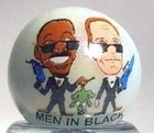Men In Black 1" Glass Logo Marble