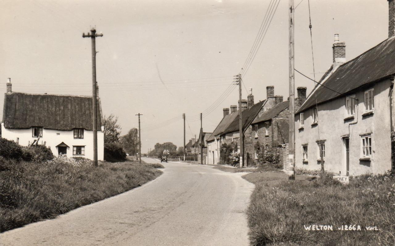 Welton Nr Daventry plain back RP pc used 1957 VWL eBay