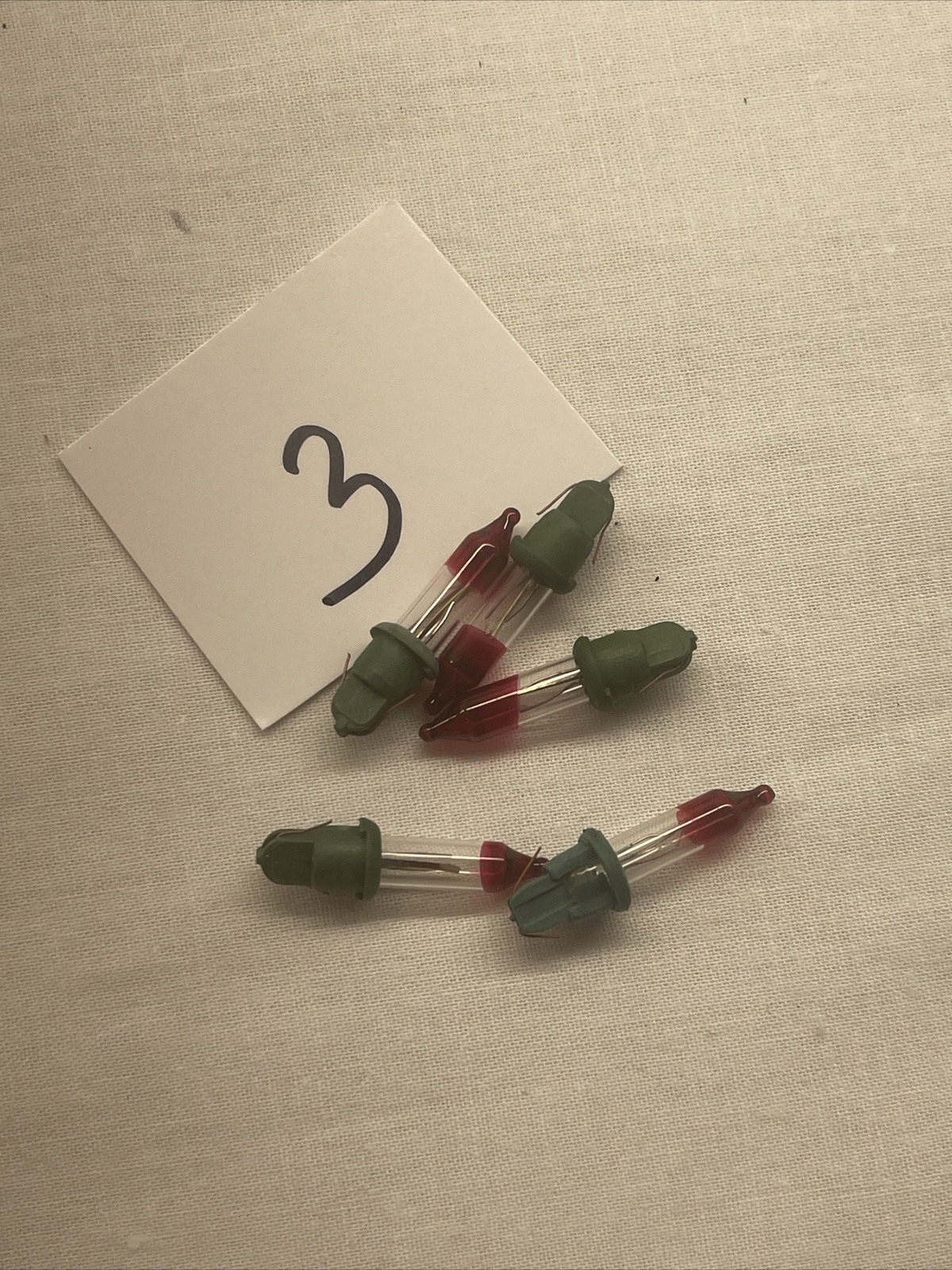 5 Mini Replacement Flash Flasher Flashing Christmas Bulbs Red Tips 3