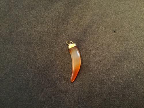 Pendentif Dent Orange Vintage - Occasion, Style Original