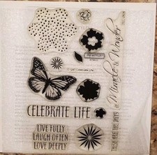 Close To My Heart Celebrate Life Clear Acrylic Stamps C1287