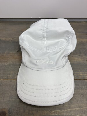 Patagonia white vintage hat 5 panel with embroidered patagonia womens adjustable