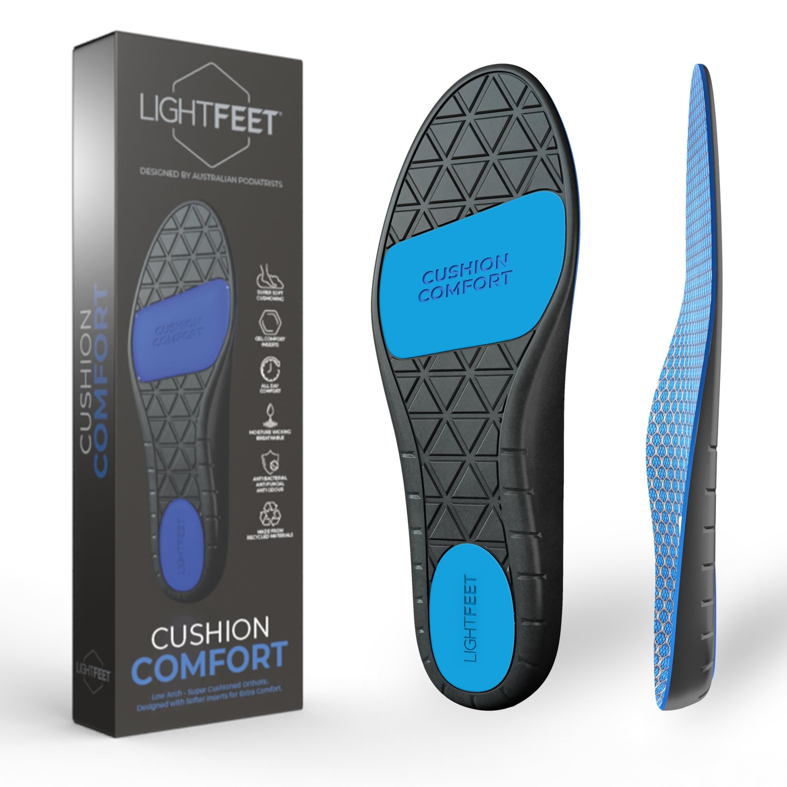 LightFeet Cushion Comfort Insoles Super Soft and Comfortable Insoles | Design...