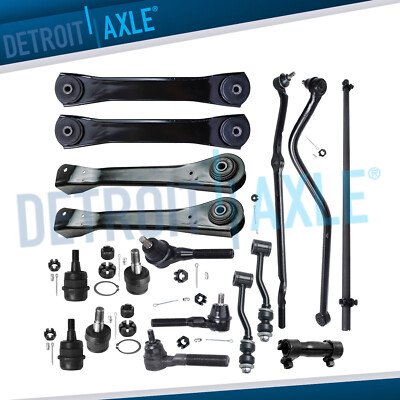 17pc Front Upper Lower Control Arm Ball Joint Tierod for 1991-1999 Jeep Cherokee