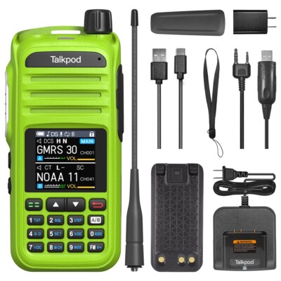 Talkpod A36Plus GMRS/HAM  Handheld Walkie Talkies AM/FM/WFM/VHF/UHF/Airband