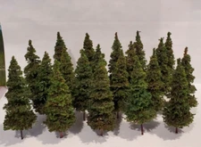 MOOSE CREEK TREES - Fir / Pine Trees (4" x 20 Trees) Model Trees - HO N Z Scale