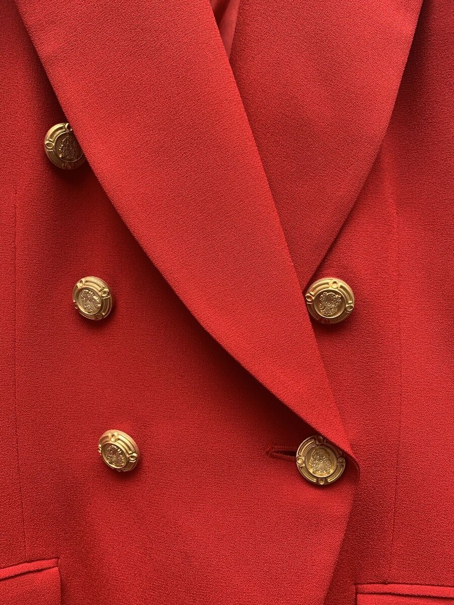 Vintage Christian Dior Red Double Breasted Blazer Jacket Vintage Christian Dior Red Double Breasted Blazer Jacket