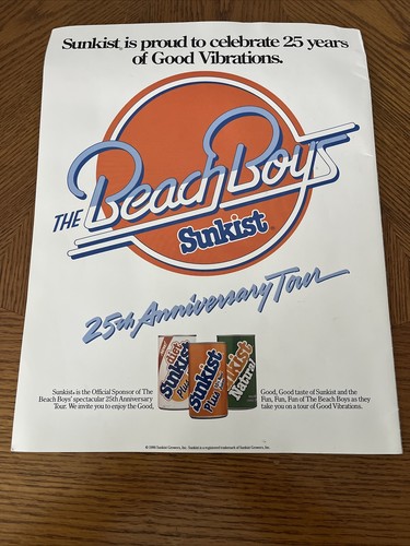 Libro de gira vintage del programa de conciertos del 25 aniversario de The Beach Boys. 1986 - Imagen 2 de 6