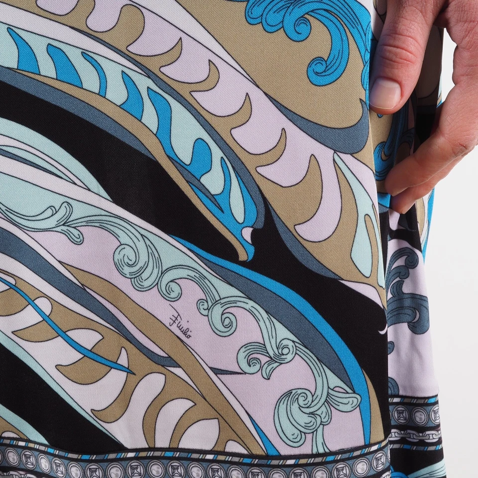 Vestido Emilio Pucci Vintage Firenze Para Mujer Paisley Multi Viscosa Talla US10 IT44 Foto 4 de 4