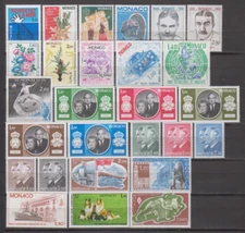 MONACO 1981 COMPLETE YEAR SET MNH (SEE 3 PICTURES) 38 STAMPS + 1 BLOCK
