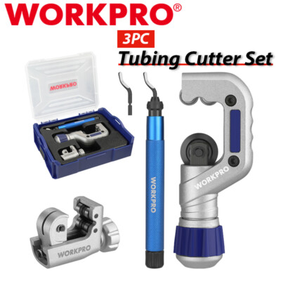 WORKPRO 3-PIECES Tubing Cutter Set Pipe Cutter with 1/8''-1-1/4'' Cutting Capacity