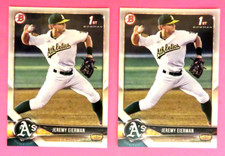 2 - 2018 Bowman Prospect 1st card, Oakland Athletics - JEREMY EIERMAN