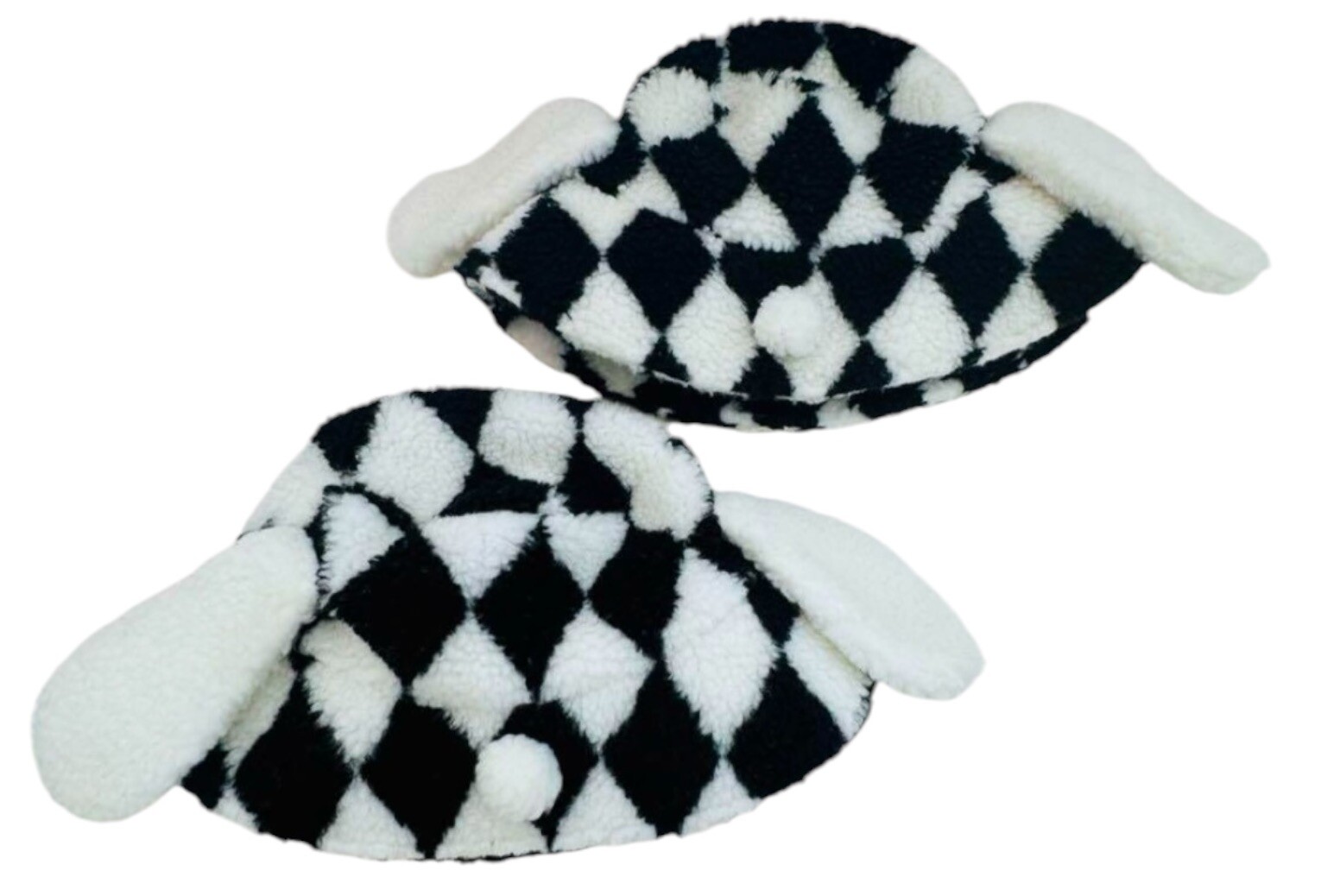 USJ Limited Snoopy Bucket Hat White Black Argyle Universal Studios Japan