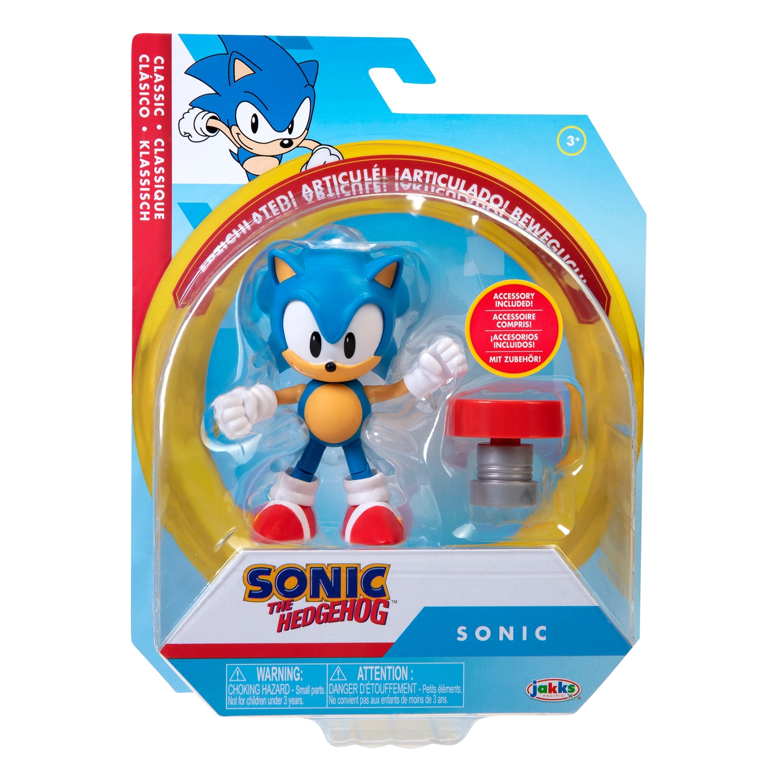 Sonic the Hedgehog 4"" Figure: Classic Sonic w/ Spring