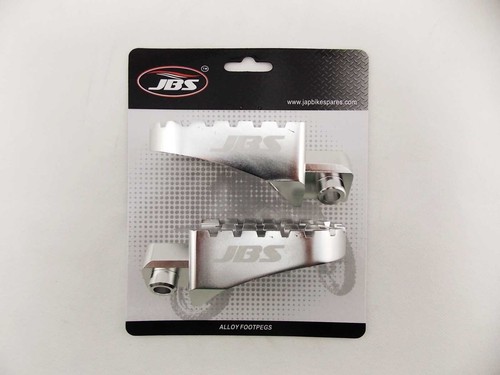 YAMAHA DT50 81-96 JBS SILVER CNC BILLET ALLOY FOOT PEG SET PAIR FOOTPEGS REST - Picture 2 of 6