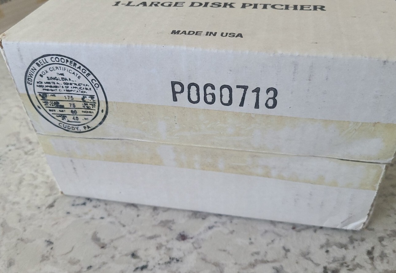 Vintage Fiesta Dinnerware Large Gray Disk Pitcher New In Box