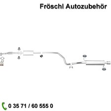 für Alfa Romeo Mito 1,4 MultiAir 955 Mitteltopf Endtopf Auspuff mit Anbausatz a*