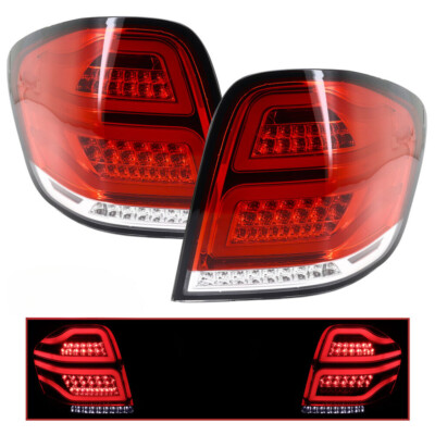 Red Tail Lights Fits 2006-2011 Mercedes Benz W164 ML350 ML450 LED Bar Brake Lamp